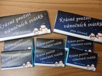 Výroba přebalů vánočních čokolád na míru, určeno pro spolužáky a paní učitelky vašich dětí. Ostrava,Střední 4