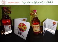 Výroba narozeninových decentních i  recesních dárkových etiket na láhve vína a alkoholu. Ostrava Střední 4