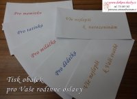 Tiskneme i obálky pro Vaše dárkové poukazy a pozvánky na oslavy a akce, Ostrava, Střední 4