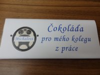 Originální dárky - přebaly čokolád dle zaměstnání a koníčků skladem,  jiné na objednávku, Ostrava, Střední 4