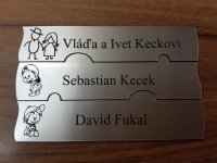 Výroba originálních štítků na dveře formou puzzlí, Ostrava Střední 4